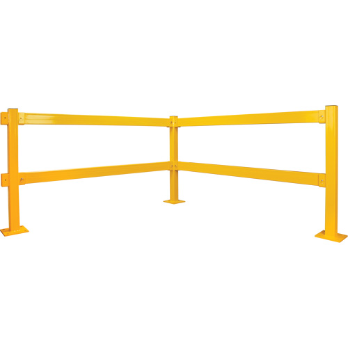 KI378 End Post for Light-Duty Guard Rails, Steel, 42" H, Safety Yellow