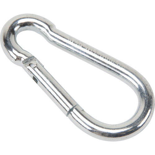 LW275 Mousqueton zingu&eacute;, 500 lb (0,25 tonne) Charge d'utilisation max., 5/16" Taille, 1/2" Oeil