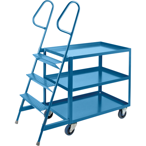 MD441 Chariots &agrave; cueillette, Acier, 24" la x 52" p, 3 tablettes, Capacit&eacute; 1200 lb
