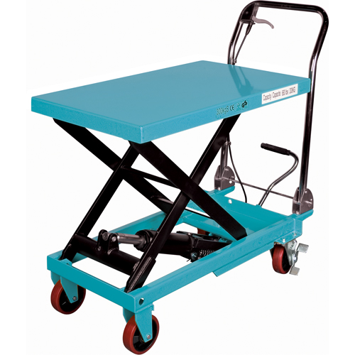 MJ519 Table &eacute;l&eacute;vatrice robuste &agrave; ciseaux hydraulique, 32" lo x 19-3/4" la, Acier, Capacit&eacute; 660 lb