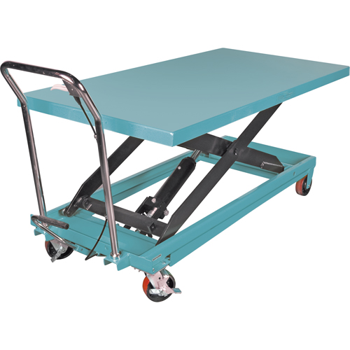 MJ522 Table &eacute;l&eacute;vatrice robuste &agrave; ciseaux hydraulique, 63" lo x 31-7/8" la, Acier, Capacit&eacute; 1100 lb