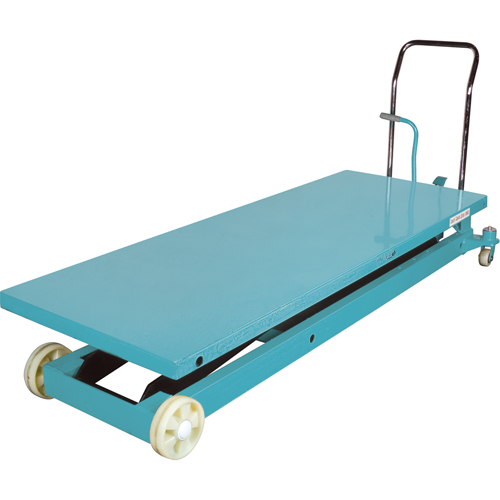 MJ525 Heavy-Duty Hydraulic Scissor Lift Table, 80-1/8" L x 29-1/2" W, Steel, 2200 lbs. Capacity