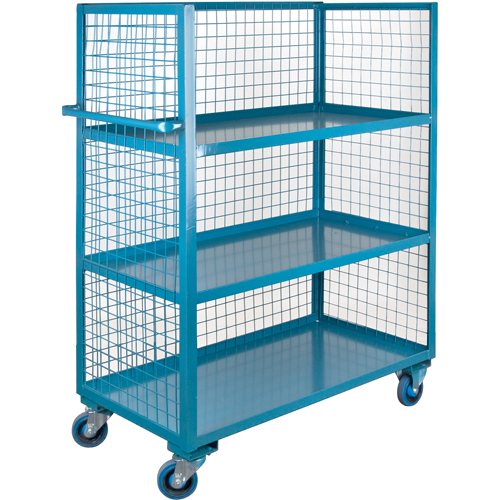 ML213 Wire Mesh Utility Cart, Steel, 30" x 63" x 75", 1200 lbs. Capacity