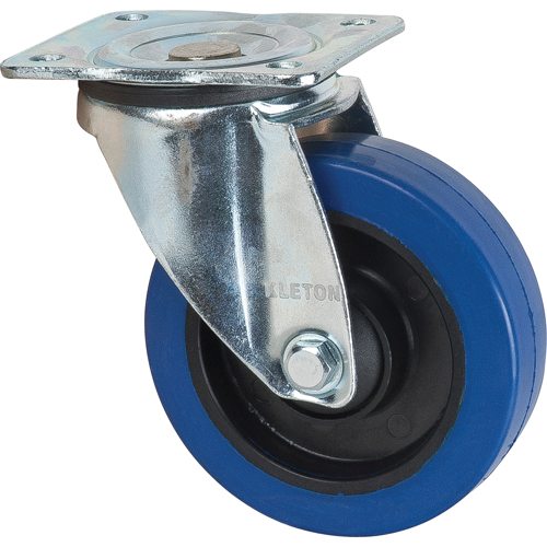 ML337 Roulette bleue, Pivotant, 5" (127 mm), Caoutchouc, 400 lb (181 kg)