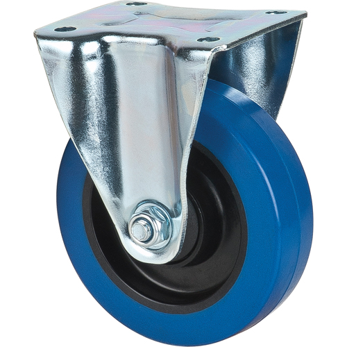 ML338 Blue Caster, Rigid, 5" (127 mm), Rubber, 400 lbs. (181 kg.)