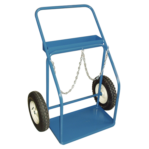 ML413 Chariots pour bouteilles de gaz, Roues Pneumatique, Base de 25" la x 13" lo, 400 lb