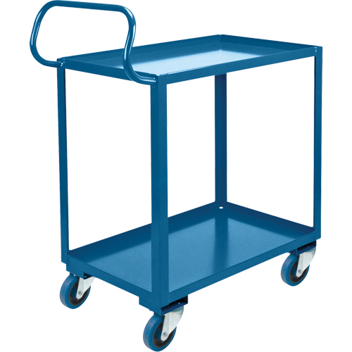 ML561 Chariot ergonomique &agrave; tablettes, 800 lb Capacit&eacute;, Acier, 20" la x 37" ha x 32" p, Bordure vers le haut