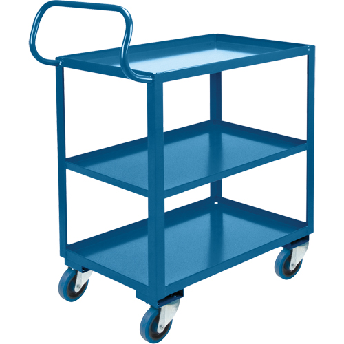 ML562 Chariot ergonomique &agrave; tablettes, 800 lb Capacit&eacute;, Acier, 20" la x 37" ha x 32" p, Bordure vers le haut