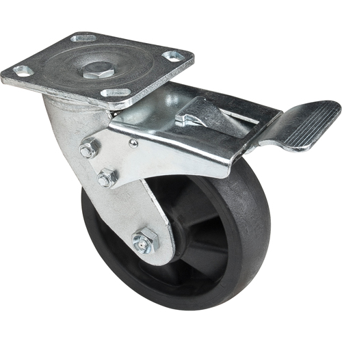 ML863 Hi-Temp Caster, Swivel with Brake, 6" (152.4 mm), Nylon, 880 lbs. (399 kg.)