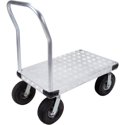 ML910 Chariots &agrave; plateforme en aluminium, 24" la x 36" lo, 1600 lb cap, Roues Pneumatique
