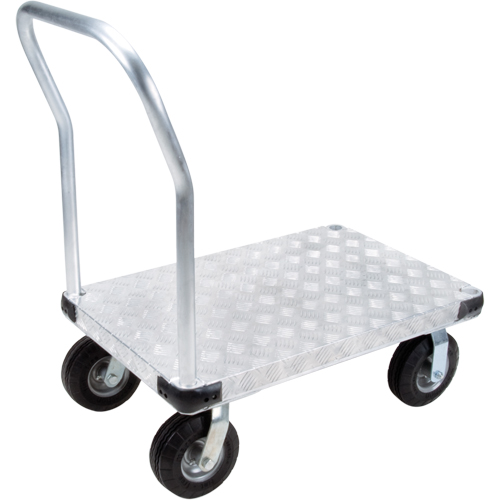 ML916 Chariots &agrave; plateforme en aluminium, 24" la x 36" lo, 1100 lb cap, Roues Anticrevaison