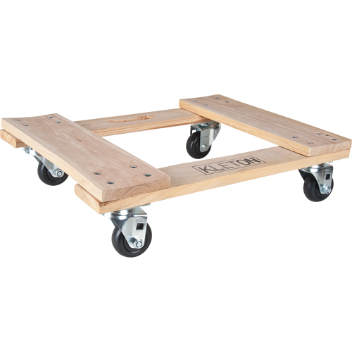 MN201 Socle roulant en bois dur, Roues en Polyol&eacute;fine, Capacit&eacute; de 1000 lb, 18" la x 24" p x 7" h