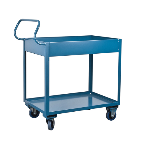 MN393 Deep Lipped Service Cart, 2 Tiers, 24" W x 47" H x 36" D, 1200 lbs. Capacity