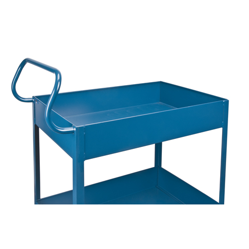 MN395 Deep Lipped Service Cart, 2 Tiers, 24" W x 47" H x 36" D, 1200 lbs. Capacity