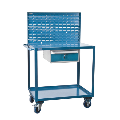 MN396 Chariots de service mobiles, 2 Tiers, 24" la x 57" h x 40" p, Capacit&eacute; 1200 lb