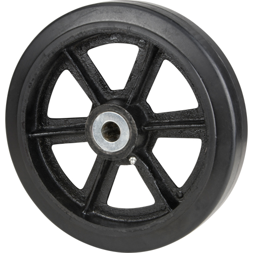 MN696 Mold-On Rubber Wheels, 6" (152.4 mm) Dia. x 2" (50.8 mm) W, 500 lbs. (226.796 kg.) Capacity