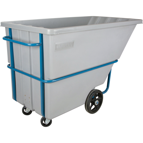 MN983 Chariot basculeur en acier, Poly&eacute;thyl&egrave;ne, 1,1 vg³, Capacit&eacute; de charge de 2000 lb