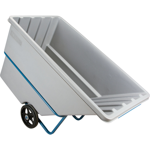 MN983 Chariot basculeur en acier, Poly&eacute;thyl&egrave;ne, 1,1 vg³, Capacit&eacute; de charge de 2000 lb