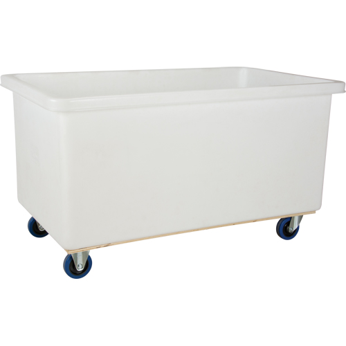 MO003 Straight Wall Box Truck, White Polyethylene, 51" L x 33" W x 39" H, 25 cu. Ft. Volume, 600 lbs. Capacity