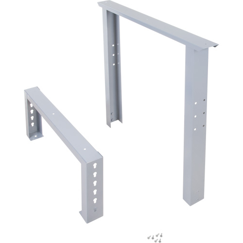MO932 Pattes d'&eacute;tabli pour service industriel, Acier, 30" p x 34" h, Simple