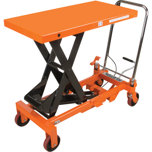 MP010 Table &eacute;l&eacute;vatrice &agrave; ciseaux hydraulique, 39-1/2" lo x 20" la, Acier, Capacit&eacute; 1650 lb