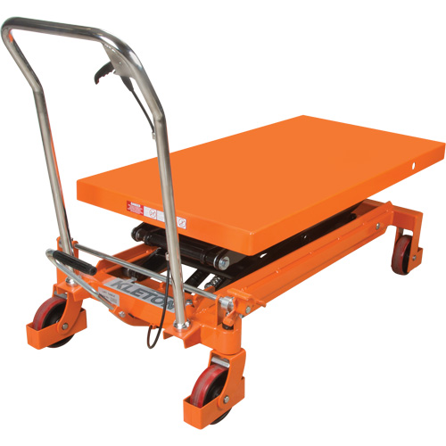 MP012 Table &eacute;l&eacute;vatrice &agrave; ciseaux hydraulique, 48" lo x 24" la, Acier, Capacit&eacute; 1540 lb