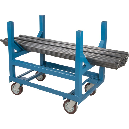 MP038 Chariot &agrave; berceaux pour tuyaux et barres, 36" lo x 24" la x 34" h, Capacit&eacute; de 2500 lb, Roue Polyur&eacute;thane