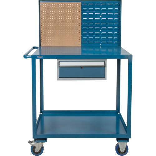 MP085 Chariot de service mobile, 2 Tiers, 24" la x 57" h x 40" p, Capacit&eacute; 1200 lb