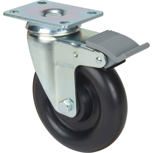 MP580 Roulette, Pivotant avec frein, 5" (127 mm), Polyol&eacute;fine, 250 lb (113,4 kg)
