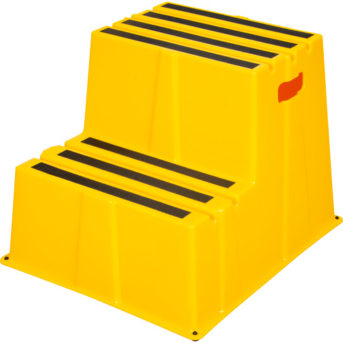 MP771 Escabeau industriel, 2 marches, 26" x 22-7/16" x Hauteur 19-11/16"