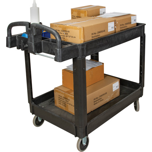 MP997 Chariot utilitaire, 2 tiers, 25-5/8" x 33-1/2" x 43-3/4", Capacit&eacute; 550 lb