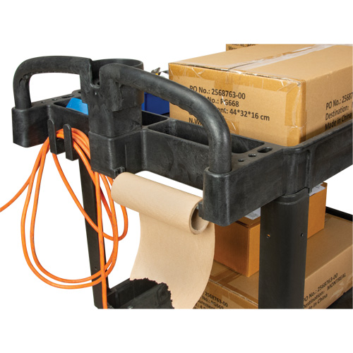 MP997 Chariot utilitaire, 2 tiers, 25-5/8" x 33-1/2" x 43-3/4", Capacit&eacute; 550 lb