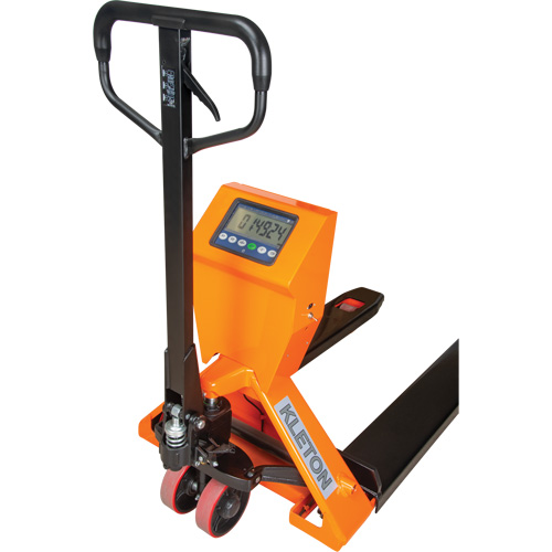MQ041 Digital Scale Pallet Truck, 44.5" L x 27.75" W, 4400 lbs. Cap.