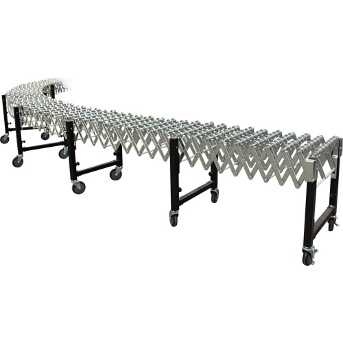MQ044 Expandable Conveyor, 18" W x 12' L, 200 lbs. per lin. ft. Capacity