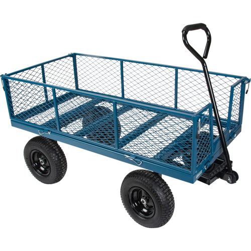 MQ170 Wagon avec c&ocirc;t&eacute;s rabattables, 24" la x 48" la x Capacit&eacute; 800 lb