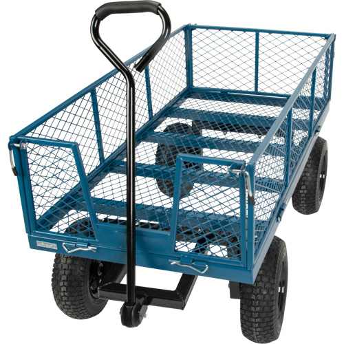 MQ170 Wagon avec c&ocirc;t&eacute;s rabattables, 24" la x 48" la x Capacit&eacute; 800 lb
