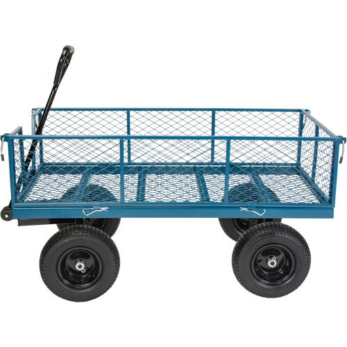 MQ170 Wagon avec c&ocirc;t&eacute;s rabattables, 24" la x 48" la x Capacit&eacute; 800 lb