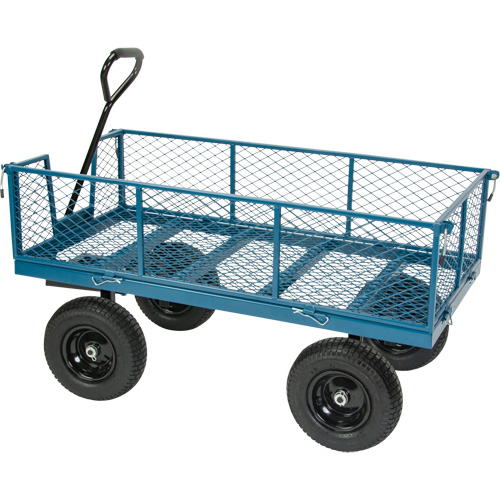 MQ170 Wagon avec c&ocirc;t&eacute;s rabattables, 24" la x 48" la x Capacit&eacute; 800 lb