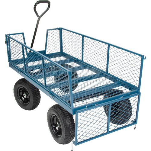 MQ170 Wagon avec c&ocirc;t&eacute;s rabattables, 24" la x 48" la x Capacit&eacute; 800 lb