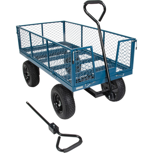 MQ170 Wagon avec c&ocirc;t&eacute;s rabattables, 24" la x 48" la x Capacit&eacute; 800 lb