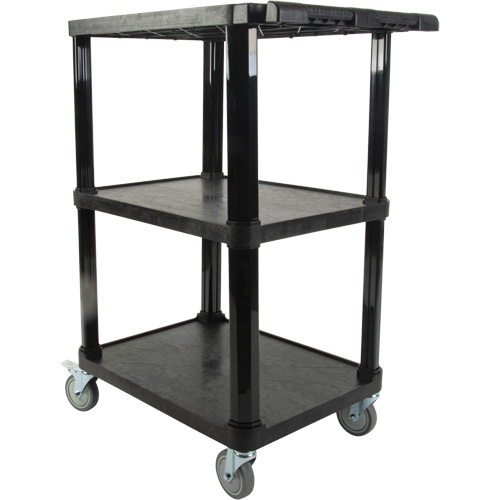 MQ183 Chariot utilitaire avec tablette plate, 3 tiers, 18-1/8" x 37-3/8" x 27-3/4", Capacit&eacute; 330 lb