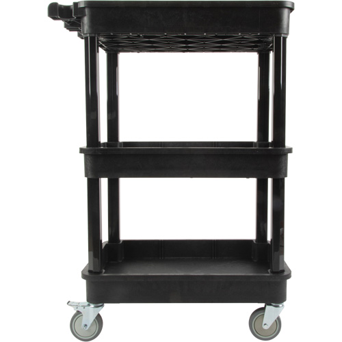 MQ184 Chariot utilitaire avec tablette &agrave; bordure profonde, 3 tiers, 19" x 39-1/2" x 28-1/4", Capacit&eacute; 330 lb