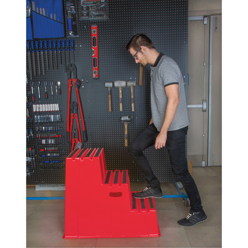 MQ203 Escabeau industriel, 3 marches, 34-13/16" x 22-7/16" x Hauteur 28-1/2"