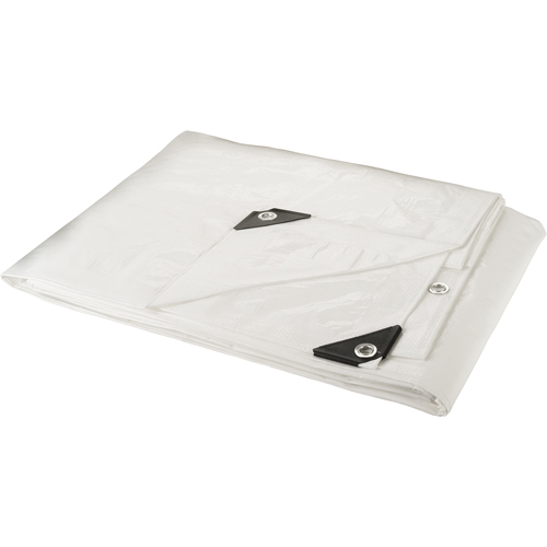 Kleton Polyethylene Tarpaulins Heavy Duty White 40' x 60' 