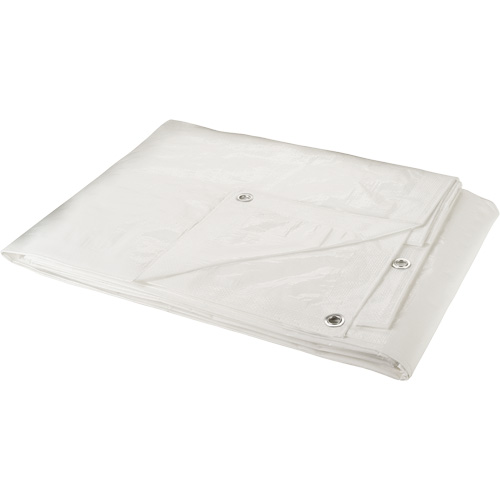 NN393 Tarp, Heavy-Duty, White, 40' x 30' x 6 mils
