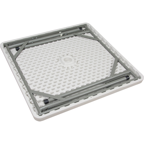 OQ714 Folding Table, Square, 34" L x 34" W, Polyethylene, White