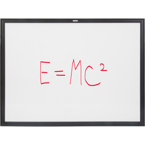 OR132 Black MDF Frame Whiteboard, Dry-Erase/Magnetic, 48" W x 36" H