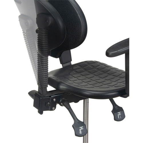 Heavy-Duty Ergonomic Stool with Adjustable Arm Rests & Nylon
