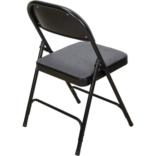 OR434 Deluxe Fabric Padded Folding Chair, Steel, Grey, 300 lbs. Weight Capacity