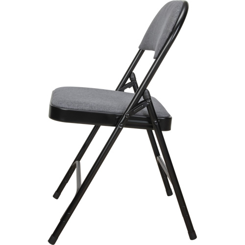 OR434 Deluxe Fabric Padded Folding Chair, Steel, Grey, 300 lbs. Weight Capacity